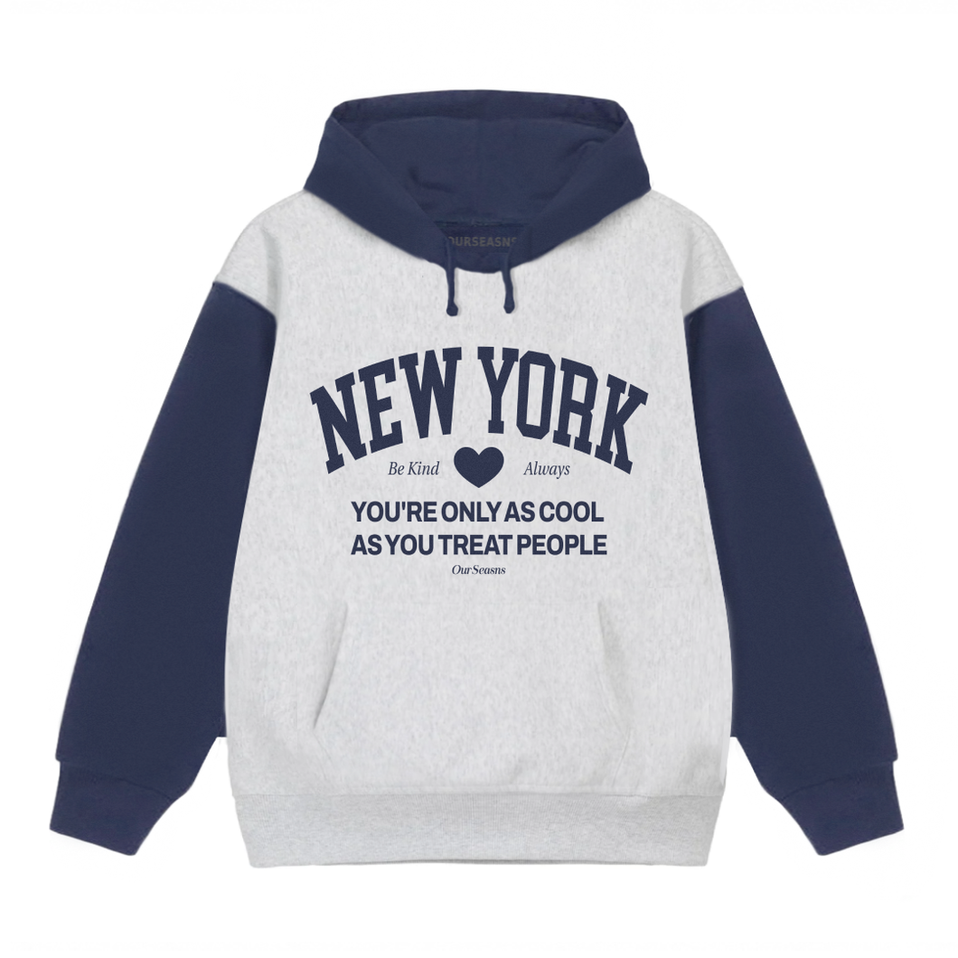 ***Almost Gone!*** New York Kind People Heavyweight Hoodie (Two-Tone)