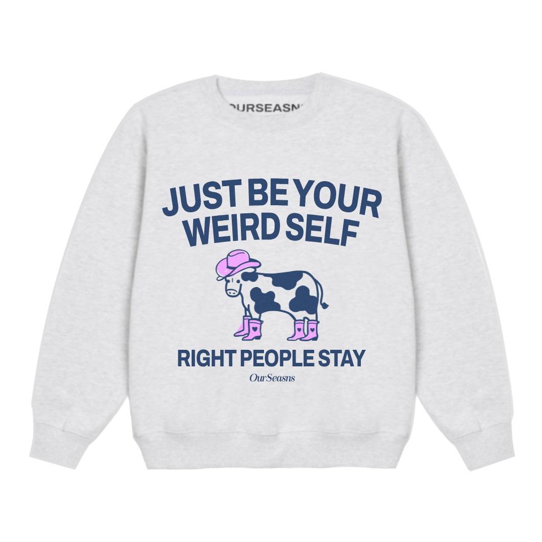 ****Almost Gone!**** Weird Cowboy Cow Crewneck