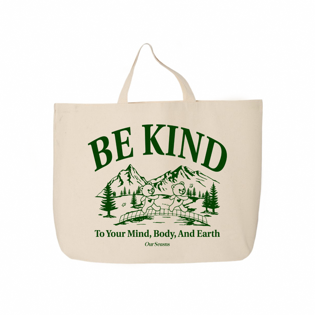 Mind Body Earth Jumbo Tote Bag