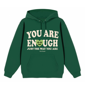 *Almost Gone!* Green Enough Happy Heart Heavyweight Hoodie