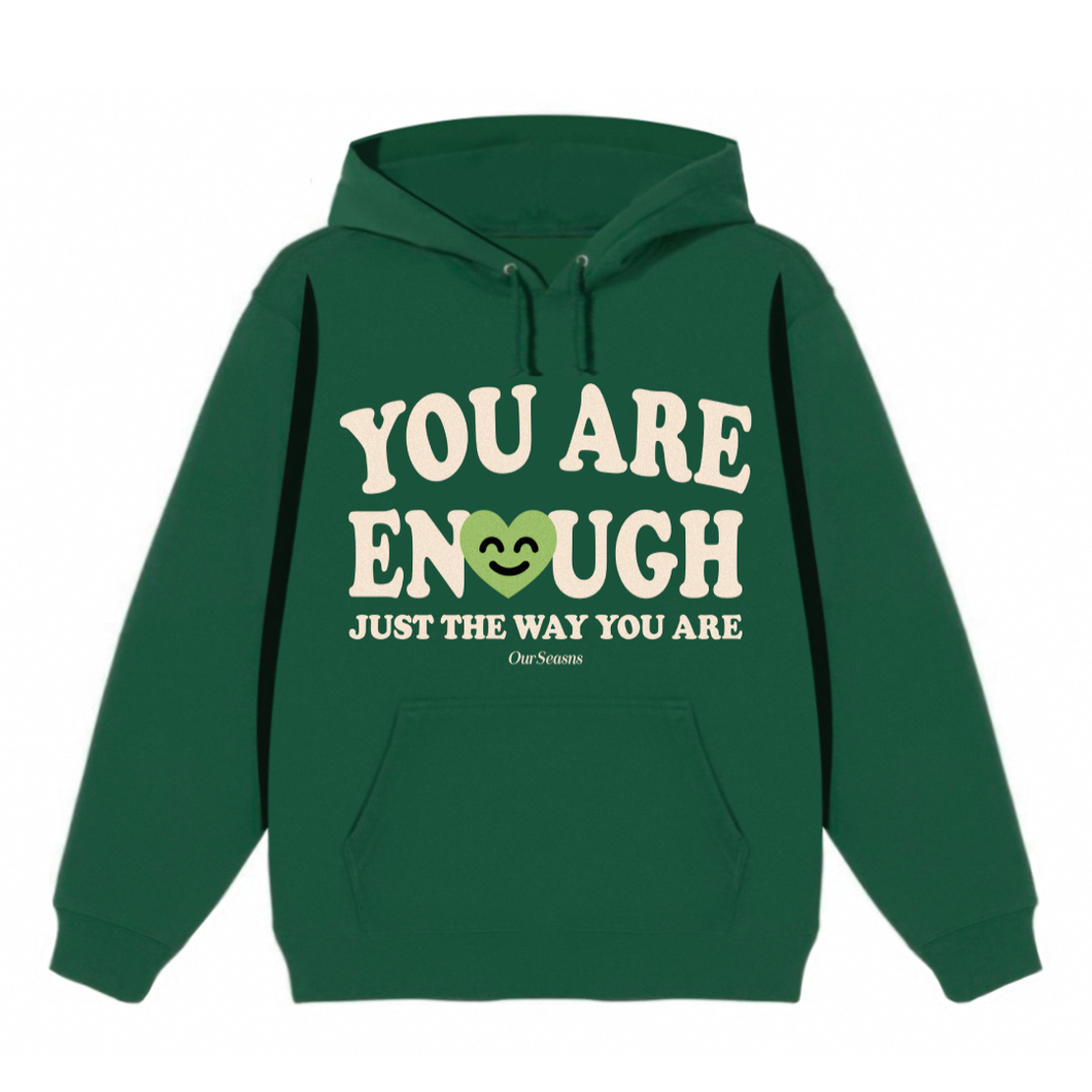 *Almost Gone!* Green Enough Happy Heart Heavyweight Hoodie