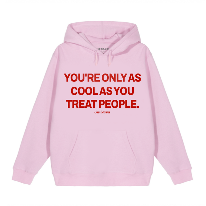 **Almost Gone!** Kind People Heavyweight Hoodie (Pink/Red)