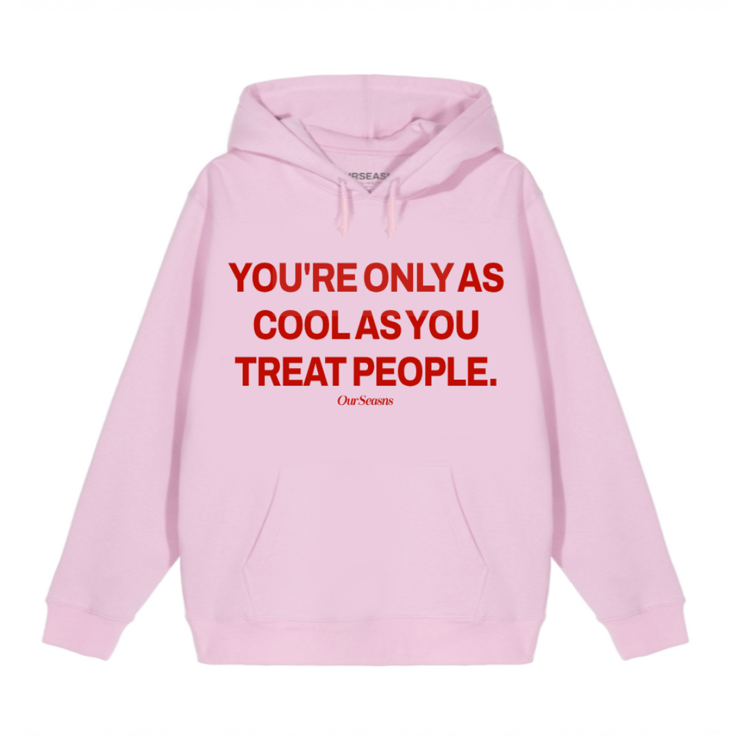 **Almost Gone!** Kind People Heavyweight Hoodie (Pink/Red)