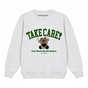 AZ Take Care Heart Teddy Crewneck